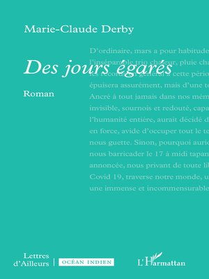 cover image of Des jours égarés
